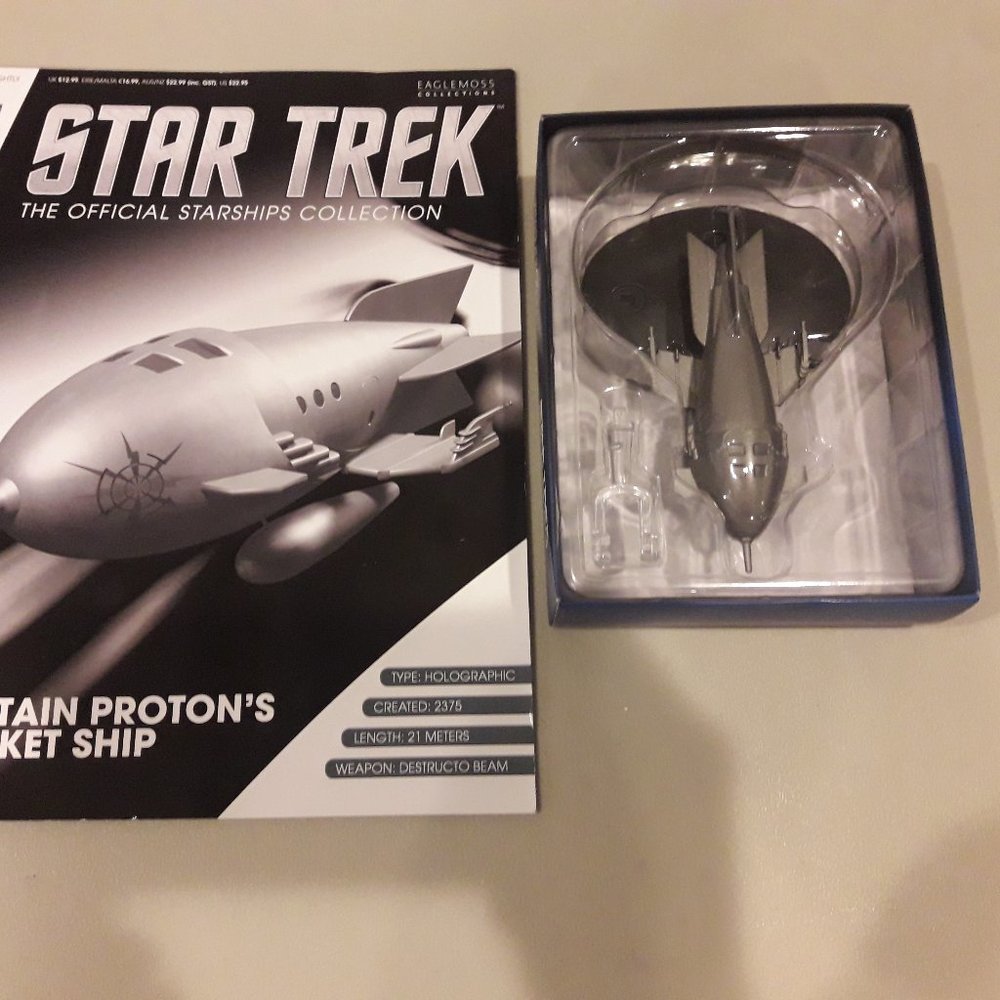 Eaglemoss Star Trek Captain Proton's Rocket Ship model With Magazine # 111